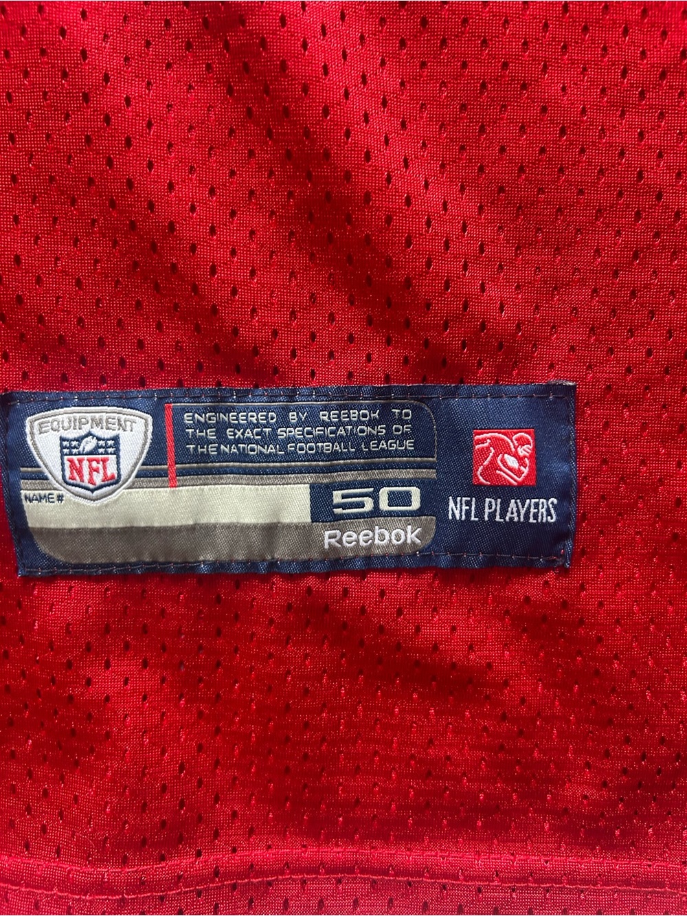 Vintage Reebok NFL Patriots Wes Walker NFL 50th Anniversary Jersey Size 50 - Picture 5 of 11